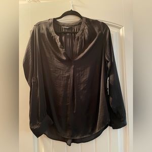 Vera Wang, M, Black Satin Blouse